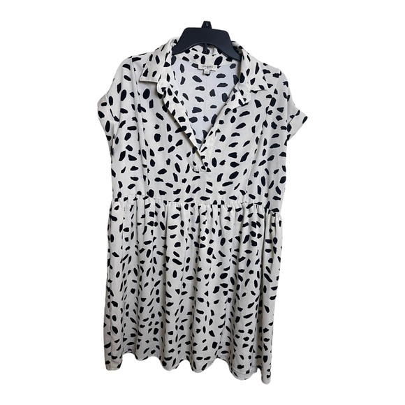 Umgee Animal Print Babydoll Mini Dress Size Medium - Picture 9 of 15